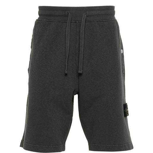 Stone Island shorts con applicazione compass - grigio