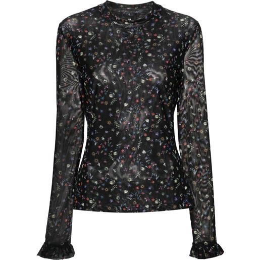 PS Paul Smith top doodle a maniche lunghe - nero