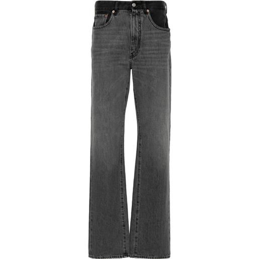 MM6 Maison Margiela jeans slim a vita media - grigio