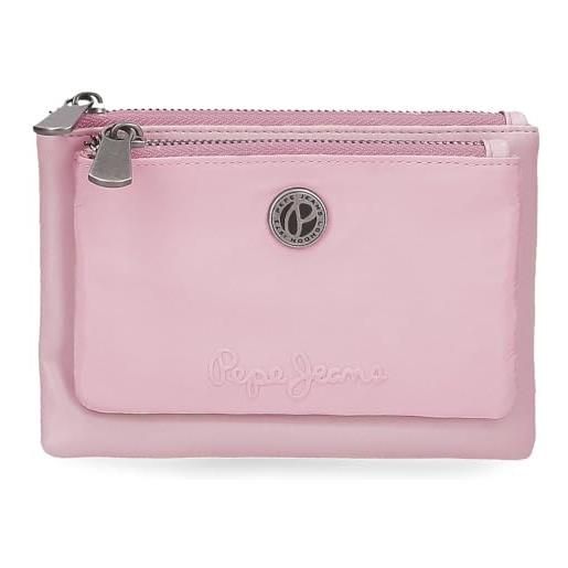 Pepe Jeans corin portafoglio borsetta rosa 17 x 9 x 2 cm poliestere e pu by joumma bags, rosa, taglia unica, portafoglio beauty case