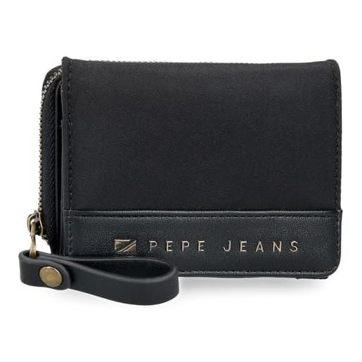 Pepe Jeans morgan portafoglio con portafoglio nero 10 x 8 x 3 cm poliestere e pu by joumma bags, nero, taglia unica, portafoglio con portafoglio