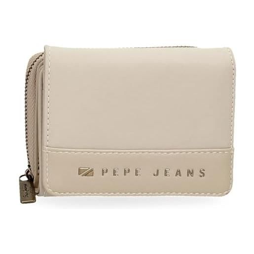 Pepe Jeans morgan portafoglio con portafoglio beige 10 x 8 x 3 cm poliestere e pu by joumma bags, beige, taglia unica, portafoglio con portafoglio