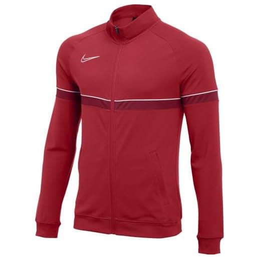 Nike y nk dry acd21 trk jkt k - giacca sportiva da bambino, unisex - bambini, cw6115-657, rosso/bianco/rosso/bianco, 12-13 anni