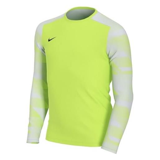Nike y nk dry park iv jsy ls gk, t-shirt a manica lunga bambino, volt/white/(black), m