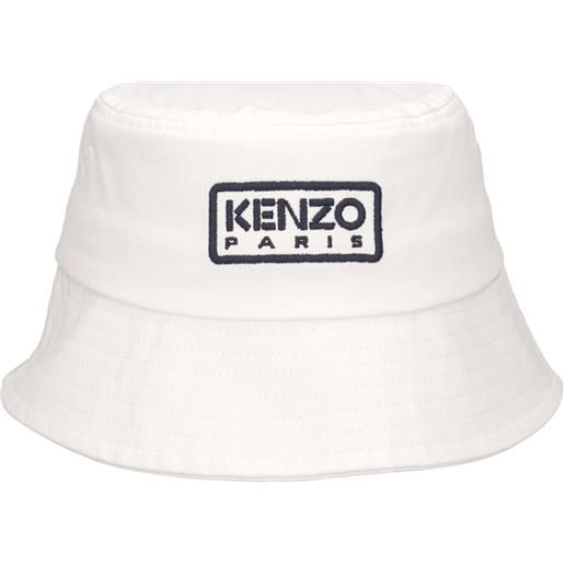 KENZO KIDS cappello bucket in twill di cotone