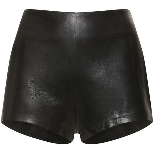 THE ANDAMANE shorts vita alta polly in similpelle