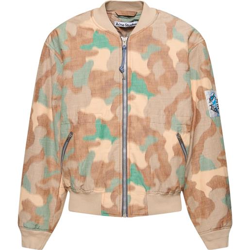 ACNE STUDIOS bomber oleary in cotone camouflage