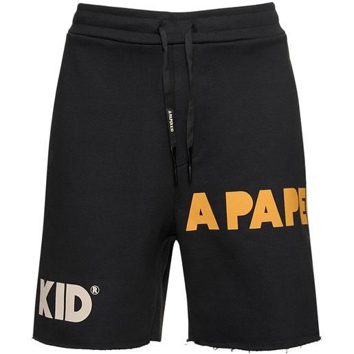 A PAPER KID shorts unisex in felpa