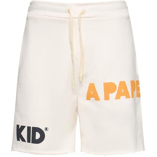 A PAPER KID shorts unisex in felpa
