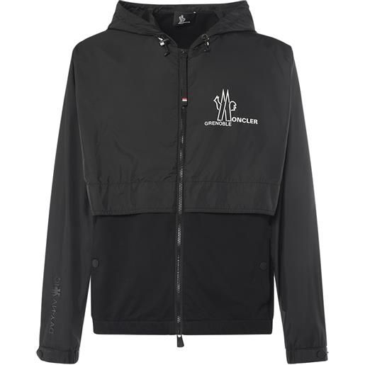 MONCLER GRENOBLE giacca in cotone leggero con logo e zip