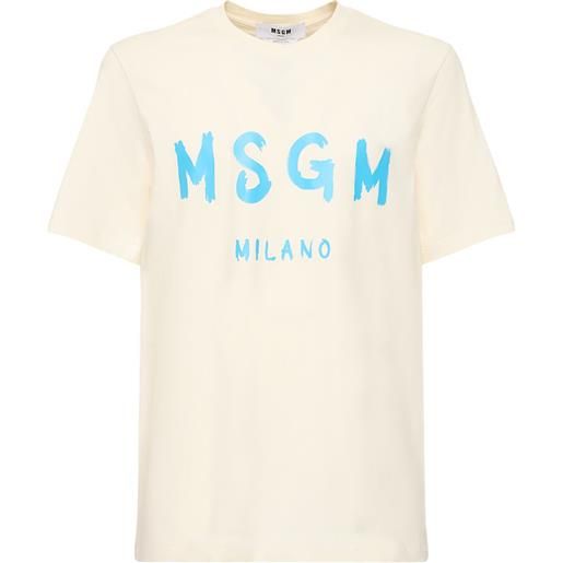 MSGM t-shirt in jersey di cotone con logo stampato