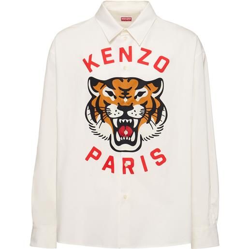 KENZO PARIS camicia in popeline di cotone / stampa