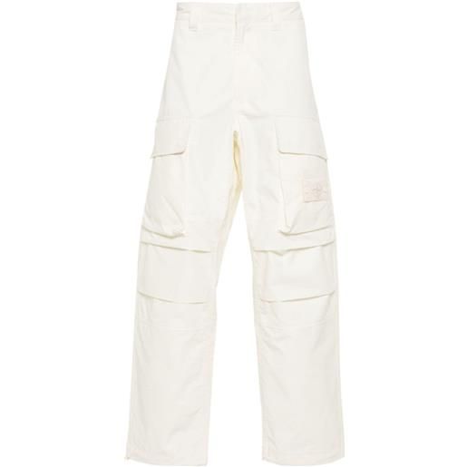 Stone Island pantaloni con applicazione compass - bianco