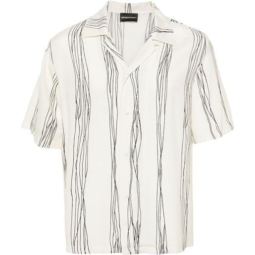 Emporio Armani camicia con stampa astratta - bianco
