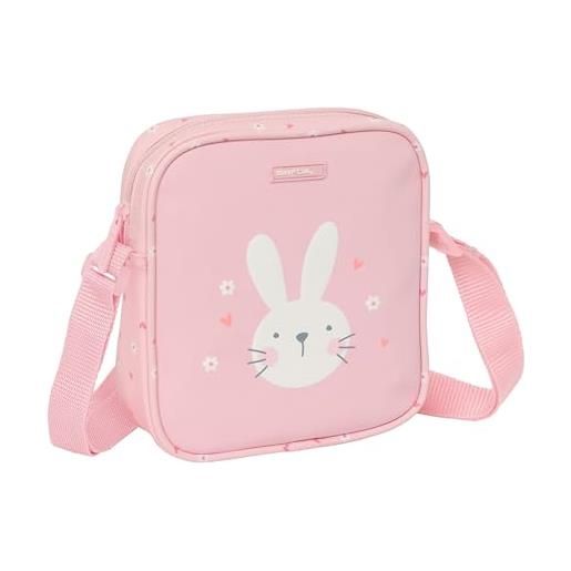 Safta prescucolar bunny - borsa a tracolla piccola, per bambini, ideale per bambini dai 5 ai 14 anni, comoda e versatile, qualità e resistenza, 16 x 4 x 18 cm, colore rosa, rosa, estándar, casual