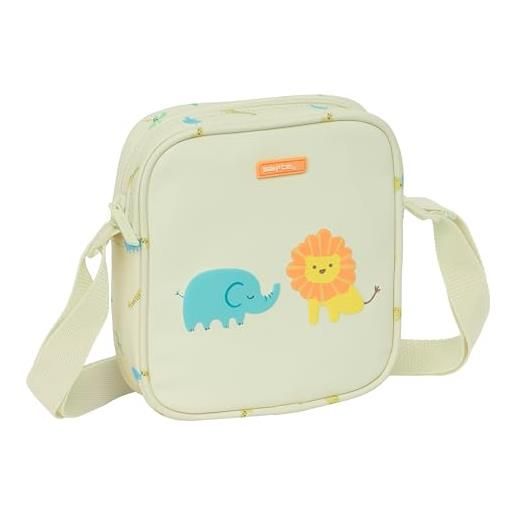 Safta prescucolar selva - borsa a tracolla piccola, borsa per bambini, ideale per bambini dai 5 ai 14 anni, comoda e versatile, qualità e resistenza, 16 x 4 x 18 cm, colore bianco rotto, bianco rotto, 