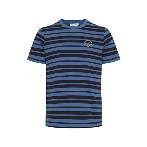 CASUAL FRIDAY cfthor 0059 y/d striped tee t-shirt, 183921/bijou blue, l uomo