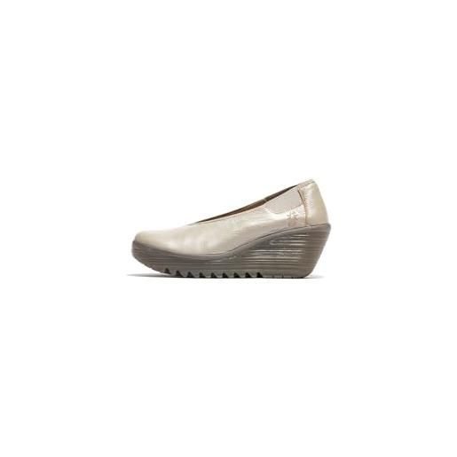 Fly London yoza438fly, wedges donna, silver, 39 eu