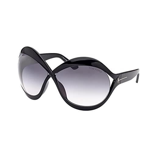 Tom Ford occhiali da sole carine-02 ft 0902 shiny black/grey shaded 71/11/110 donna