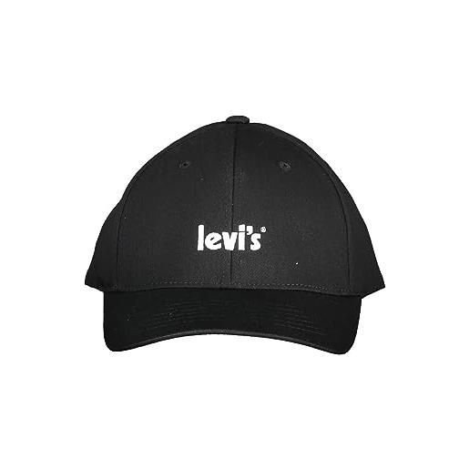 Levi's poster logo flexfit cap cappellino da baseball, nero normale, taglia unica uomo