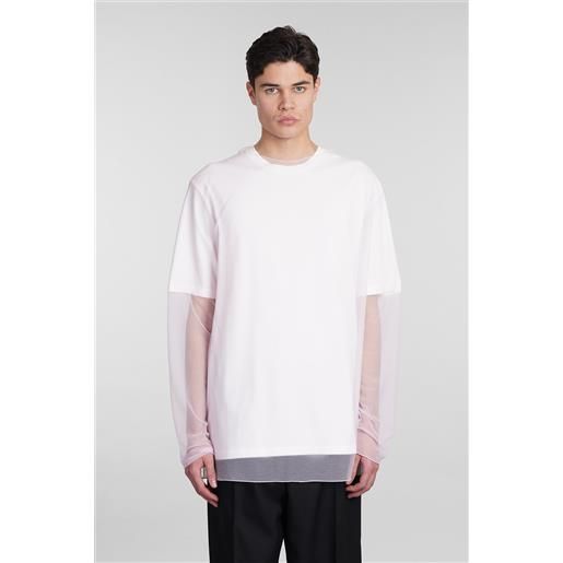 Jil Sander t-shirt in poliestere bianca