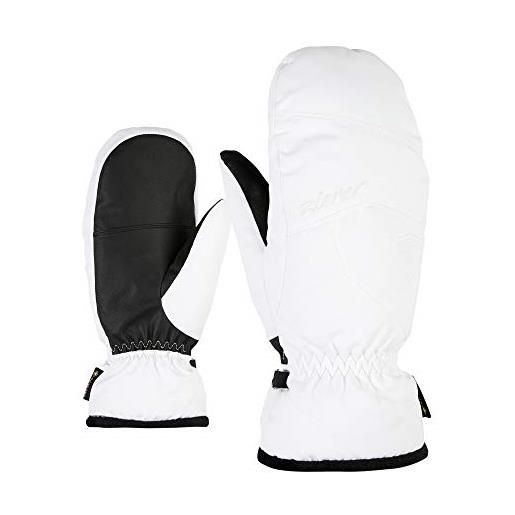 Ziener gloves karril - guanti da sci gore tex da donna, donna, 801163, bianco, 7