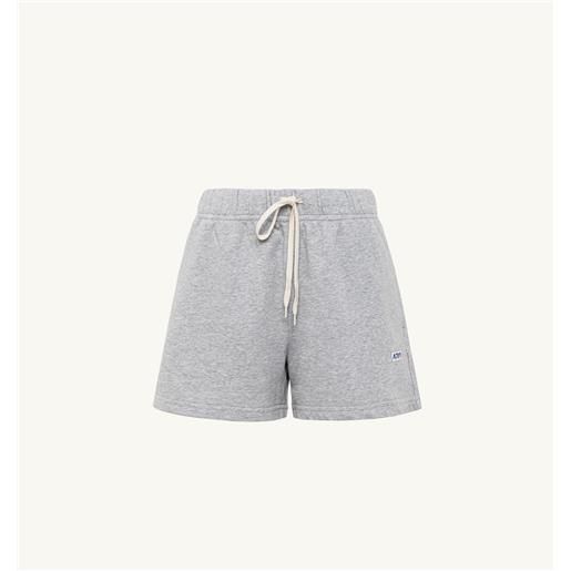 autry shorts in jersey di cotone grigio melange