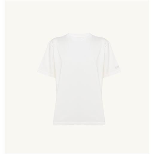 autry t-shirt in jersey di cotone con logo bianco