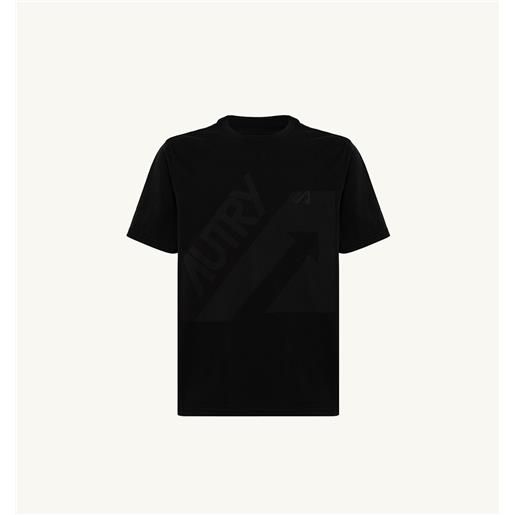 autry t-shirt in jersey di cotone nero