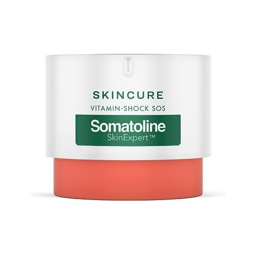 Somatoline SkinExpert, skincure vitamin shock sos, crema viso illuminante, con vitamina c, 40ml