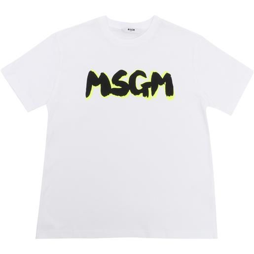 Msgm t-shirt bianca con logo