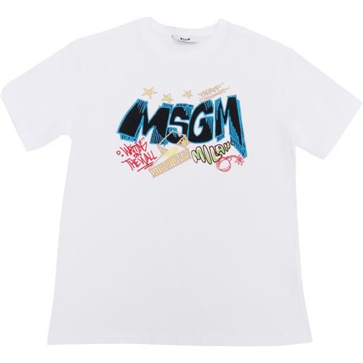 Msgm t-shirt bianca con logo