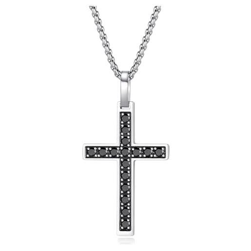 Collana Uomo OIDEA Con Croce Cava - Acciaio Inox, Lunghezza 55cm | Pendente Minimalista, Regalo Ideale - Foto 11