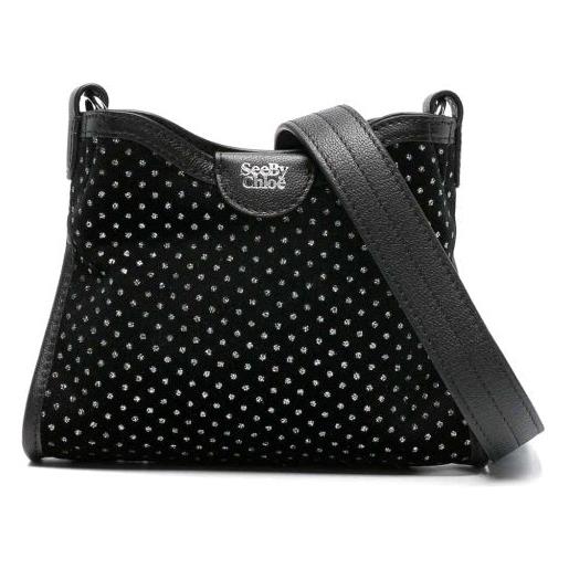 See By Chloé borsa a tracol joan in velluto con strass