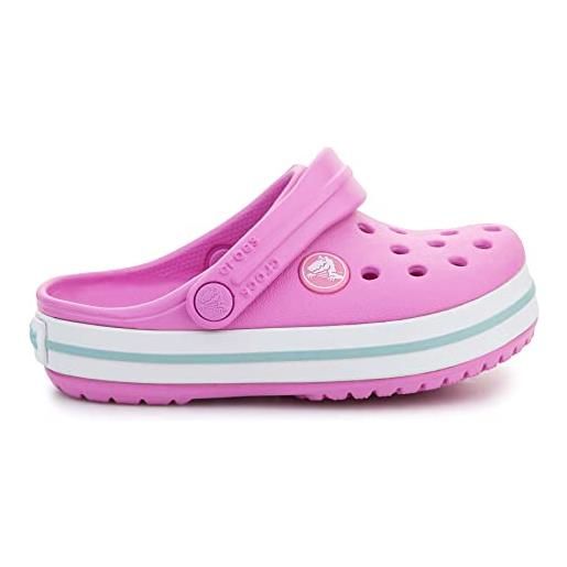 Crocs crocband clog t, zoccoli unisex-bambini, taffy pink, 24/25 eu