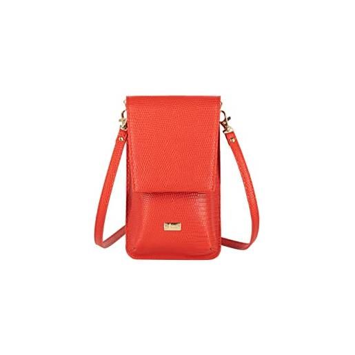 faina crossbody bag, mini borsa a tracolla donna, colore: rosso
