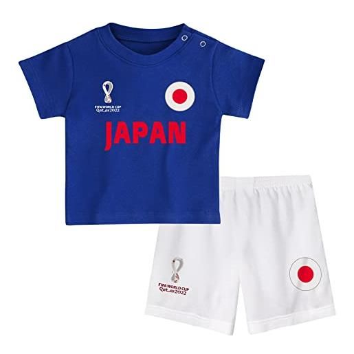 FIFA unisex kinder official world cup 2022 tee & short set, toddlers, japan, team colours, age 3, blue, medium
