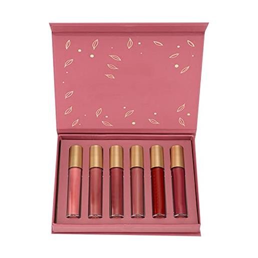 Yunyahe set di 6 rossetti opachi liquidi rossetti liquidi set regalo san valentino gifts for her, plumping lip makeup