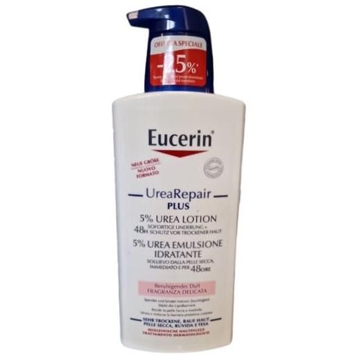 Eucerin urearepair plus 5% urea emulsione idratante per pelle secca promo 400 ml