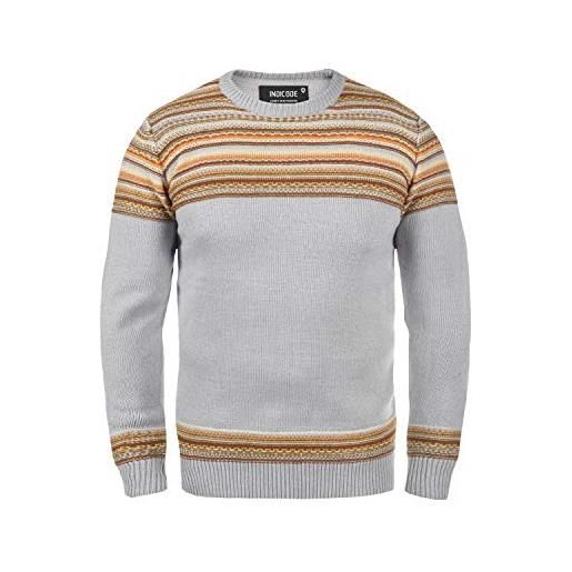 Indicode lurdes maglione in maglia grossa pullover maglieria da uomo, taglia: xl, colore: grey mix (914)