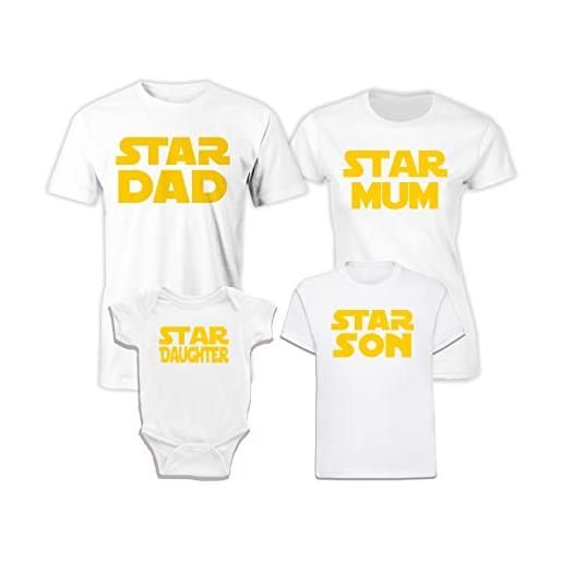 Puzzletee tshirt famiglia - parodia film - cinema - wars - i'm your father - mother - son - daughter - body neonato - festa papà - t-shirt - set magliette famiglia