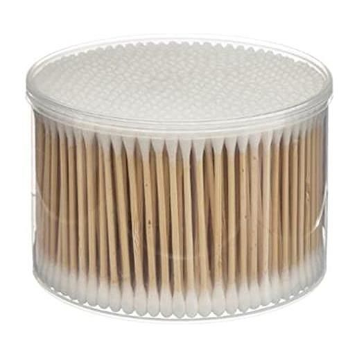 VITA PERFETTA 500 x bastoncini di cotone in bambù, punta 100% cotone, asta naturale, resistente, durevole, ecologico (8 cm)