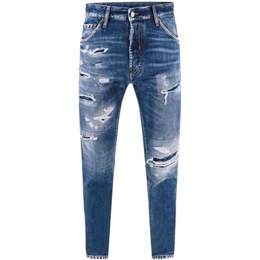 Dsquared2 jeans in cotone con effetto strappato
