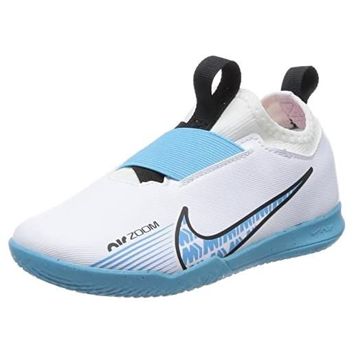 Nike zoom vapor 15 academy ic, scarpe da calcio, white/baltic blue-pink blast, 35.5 eu