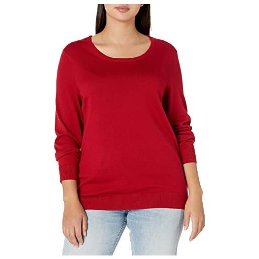 Amazon Essentials maglione girocollo leggero a maniche lunghe (taglie forti disponibili) donna, cammello puntinato, m