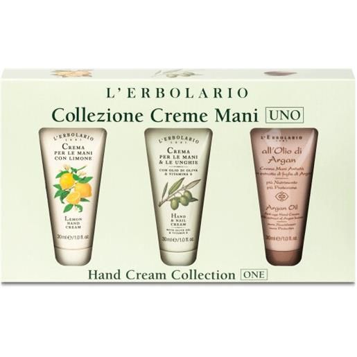 L'Erbolario collezione creme mani uno 3x30ml