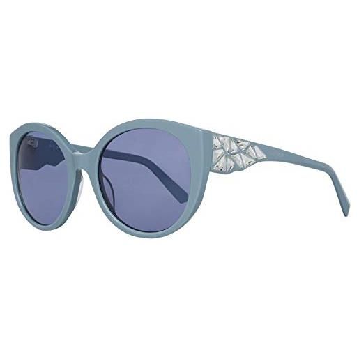 Swarovski sk0174-5784v occhiali, shiny light blue/blue, 57/21/140 donna