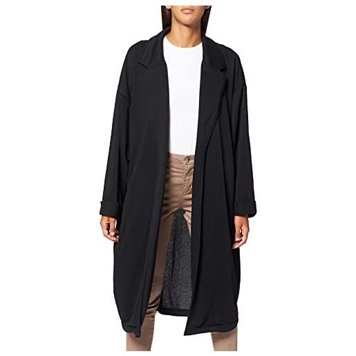 Urban Classics ladies modal terry oversized coat felpa con cappuccio, nero, m-l donna