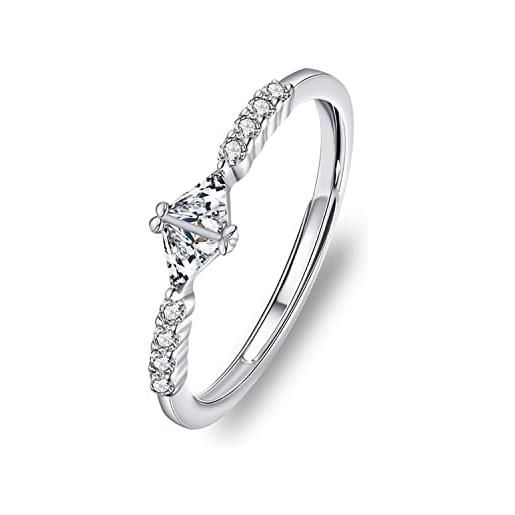 KristLand 925 anello nodo in argento regolabile anello aperto anello di fidanzamento di san valentino wedding compleanno gift box per le donne ragazze