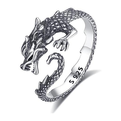 CELESTIA drago anello donna regolabile argento 925 anelli regolabili donna gioielli vintage anelli gotici idea regalo donne